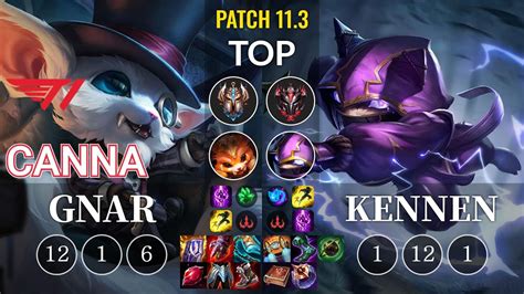 T Canna Gnar Vs Kennen Top Kr Patch Youtube