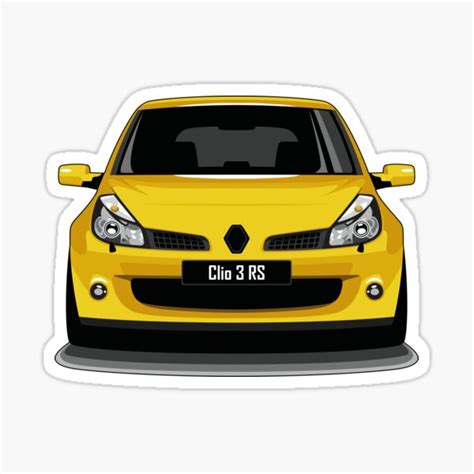 Clio 3 RS Vector Drawing Sticker By Yohannlp Redbubble