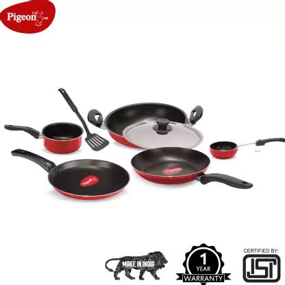 Pigeon Non-Stick Coated Cookware Set - green okra mall