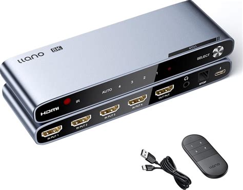 Llano HDMI 2 1 Switch 4K 120Hz HDMI Switcher With Audio Extractor