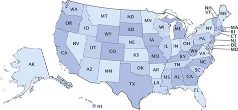 Us State Map With Abbreviations