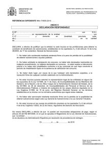 Anexo Ii Declaraci N Responsable De Cumplimiento De