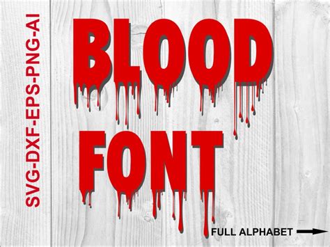 Blood Font Svg Horror Font Svg Horror Alphabet Svg Horror Etsy Israel