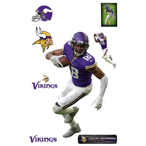 Minnesota Vikings Wall Décor – tagged "athlete-justin-jefferson" – Fathead