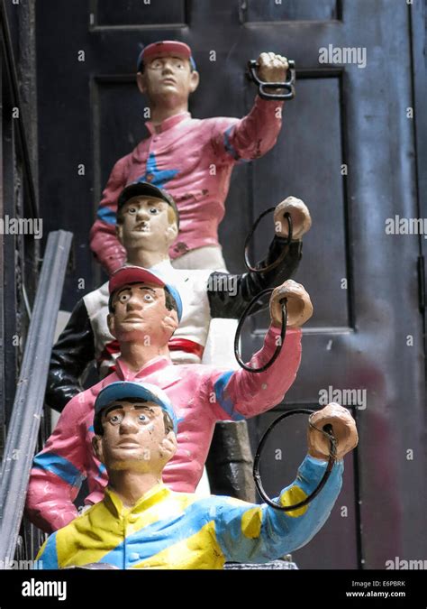 Ornamental Jockeys at The 21 Club, NYC Stock Photo - Alamy