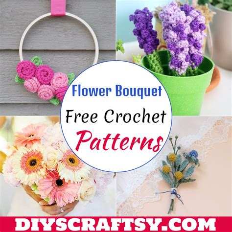 Crochet Flower Bouquet Patterns Diyscraftsy