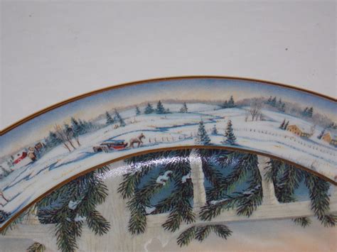 BRADEX Pinegrove S Winter Cardinals Collector Plate Afternoon In