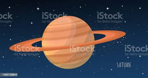 Ilustración De Saturno Planeta Con Anillos Colección De Planetas Del Sistema Solar Y Más