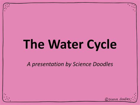 PDF The Water Cycle Water Cycle Precipitation Condensation