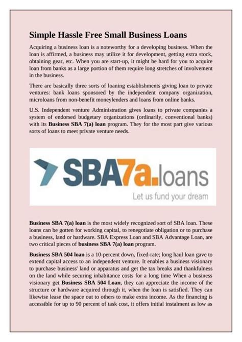 Business Plan For Sba Loan Template