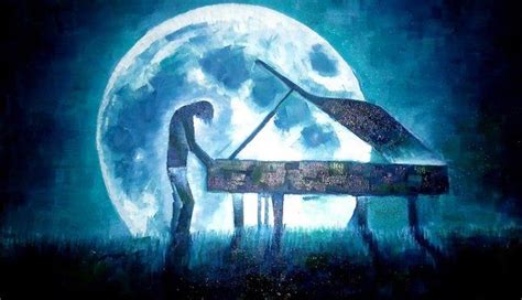 Piano In The Moon Art Print By Sukhbat Enkhjikh Moon Art Print Moon