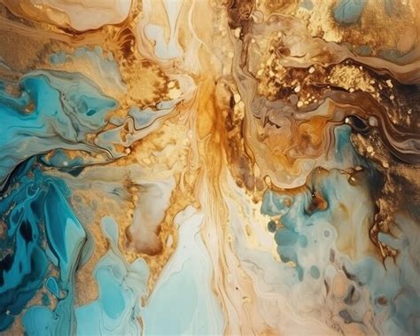 Premium Ai Image Natural Luxury Abstract Fluid Art Painting In