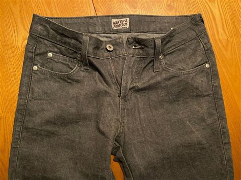 Mens NAKED FAMOUS Skinny Guy Grey Stretch Denim Jea Gem