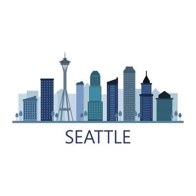 Seattle Skyline Vector Art, Icons, and Graphics for Free Download