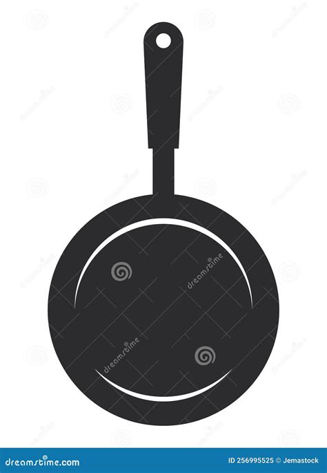 Pan Kitchen Utensil Silhouette Stock Vector - Illustration of design ...