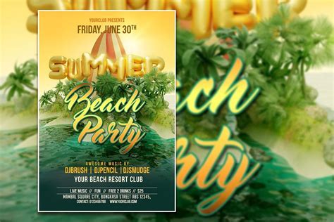 Summer Flyer Or Poster Template Graphic By Tebha Workspace · Creative