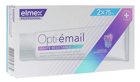 Opti émail Dentifrice haute résistance Elmex protection attaques acides