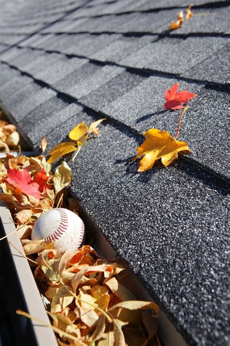 Rain Gutter Full Of Leaves Stock Image Image Of Dirty 7583469