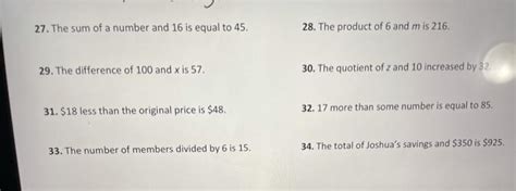 Get Answer The Sum Of A Number And 16 Is Equal To 45 28 The