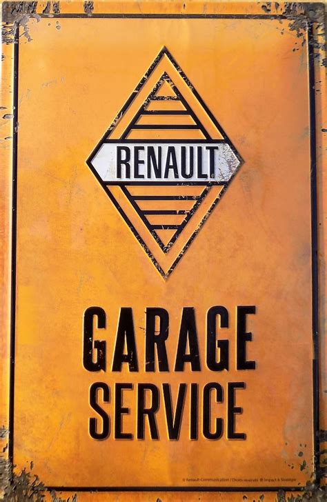 Plaque Renault Garage Service Garage Atelier Les Plaques