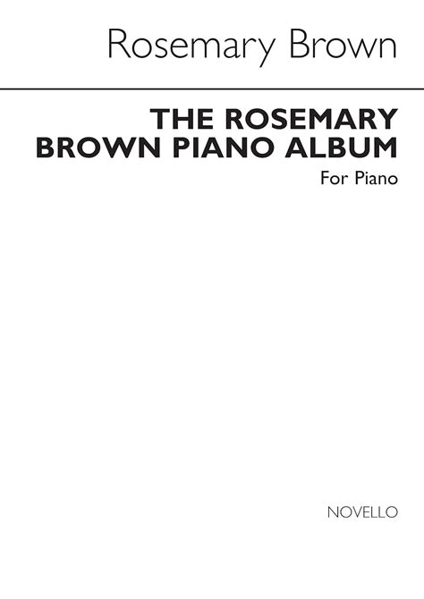 Amazon Rosemary Brown Piano Album Piano 5020679185643 Rosemary