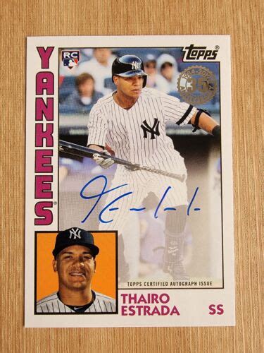 Topps Update Thairo Estrada Auto Design Rc Ebay