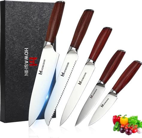 Amazon Howashin Pcs Kitchen Knife Set Professional Chef Knife