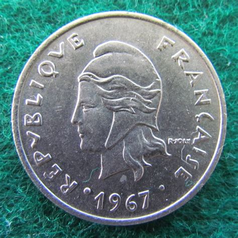 French Polynesie 1967 20 Franc Coin Gumnut Antiques