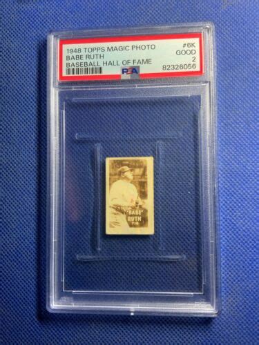 1948 Topps Magic Photo Baseball HOF 6K Babe Ruth New York Yankees PSA