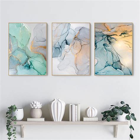 Quadro decorativo 3 peças 40x60 simples moderno abstrato mármore lilás