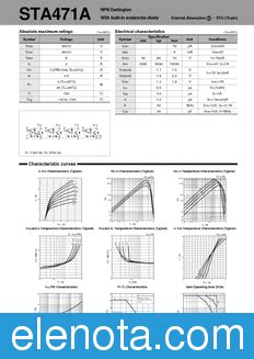 Sta A Datasheet Pdf Kb Sanken Pobierz Z Elenota Pl