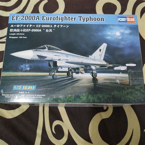 Jual Pesawat Ef 2000a Eurofighter Typhoon 1 72 Model Kit Hobby Boss