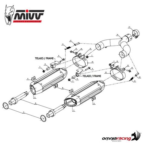 Mivv Pair Of Exhausts Slip On Suono Approved Steel Aprilia Shiver