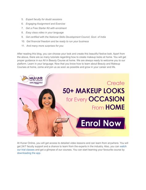 Ppt Simple Makeup Tutorial For Beginners Hunar Online Courses