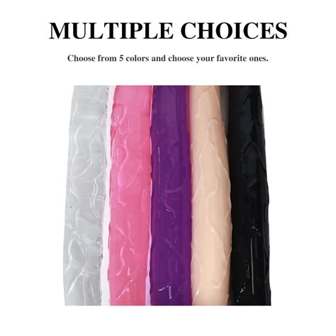 Rose Godemiché Double Long En Gelée Souple Pour Femme Godemiché Réaliste Plug Anal Vaginal