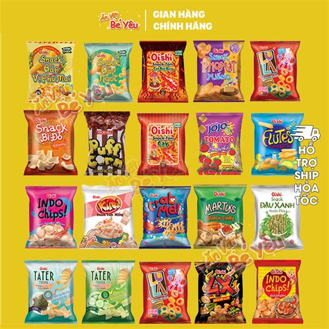 Hỏa tốc HN 32g Tổng hợp Bim bim oishi bánh Snack Oishi bim bim jojo