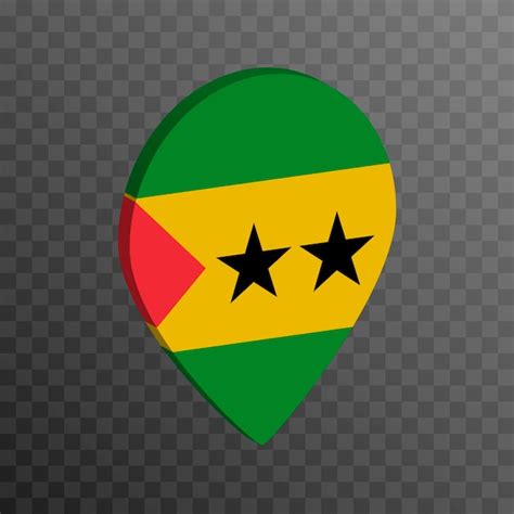 Premium Vector Map Pointer With Sao Tome And Principe Flag Vector