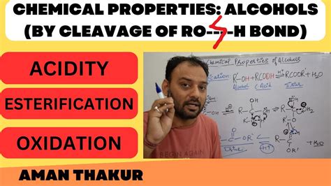 Chemical Reactions Of Alcohols Involving Cleavage Of Ro H Bond