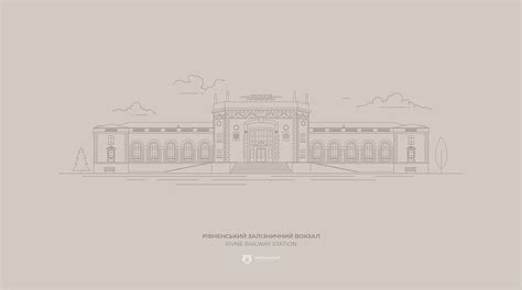 The Architecture of the City Rivne (Line Drawing) on Behance