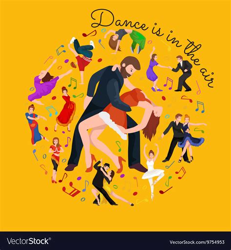 Couple Dancing Kizomba In Bright Costumes Vector Image