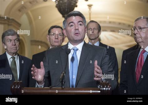 United States Senator Cory Gardner Republican Of Colorado Makes Remarks Following The