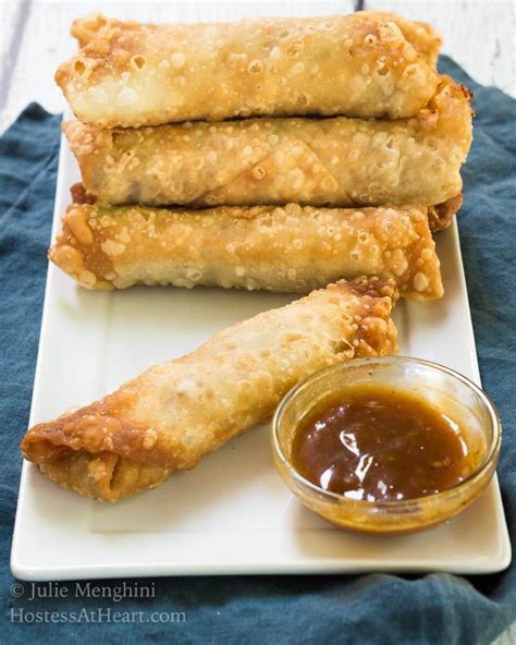 Zesty Garlic Summer Sausage Egg Rolls Hostess At Heart