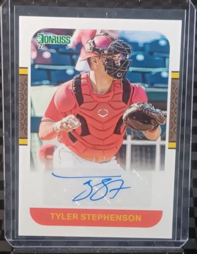 Tyler Stephenson 2021 Donruss Optic 87 Retro Signatures Auto 87S TS