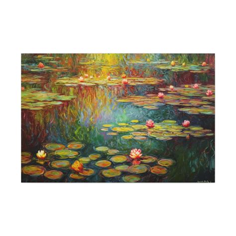 Lily Pad Painting for Living Room Oil Painting for Dining Room Painting ...