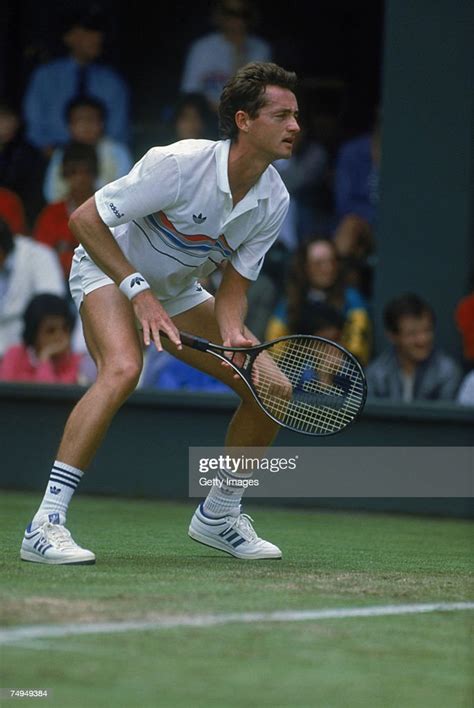 Unseeded Australian Tennis Player Peter Doohan In Action During His