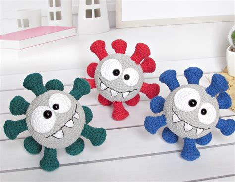 Virus Amigurumi Amigurumi Crochet Pattern Easy Crochet Toy Etsy