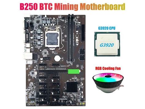 B Btc Mining Motherboard With G Cpu Rgb Fan Xgraphics Card