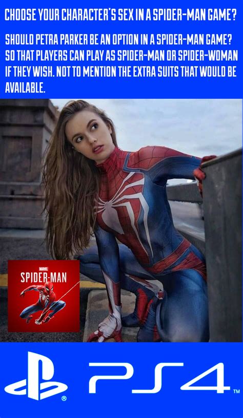 Should You Be Able To Choose Your Sex In A Spider Man Game This Is Not A Feature Of Spider Man