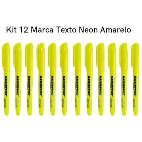 Kit Marca Texto Neon Amarelo Masterprint Grifa Texto Shopee Brasil