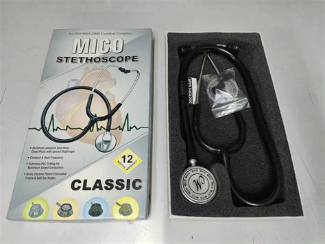 Single Sided Stethoscope Pediatric Color Black Single Piece Tunable